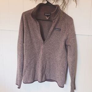 Patagonia Womens Medium Dusky Purple Better Sweater 1/4 Zip